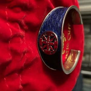 Rustic Cuff blue and sterling silver